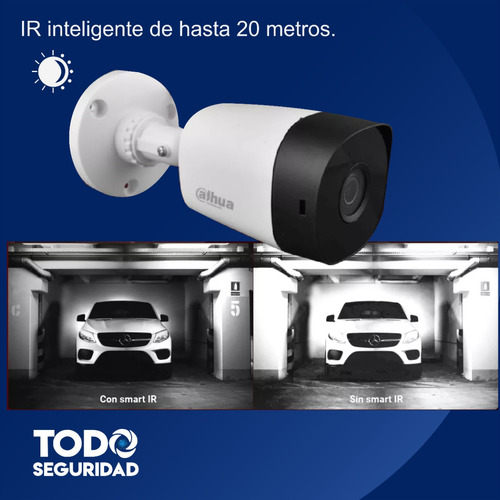 Imagen 5 de 9 de Camara Cctv 1080p 2mp Bullet Infrarroja Dahua Color Exterior Seguridad Gran Angular