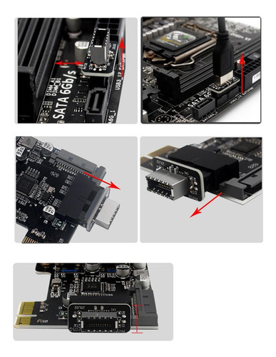 Adaptador De Panel Frontal Usb, Usb 3.1 Tipo E Clave Usb 3.0
