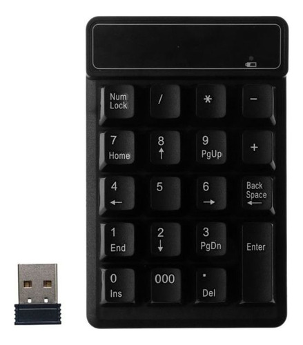 2.4ghz Mini Usb Teclado Numérico Sem Fio 19 Teclas Número Pa