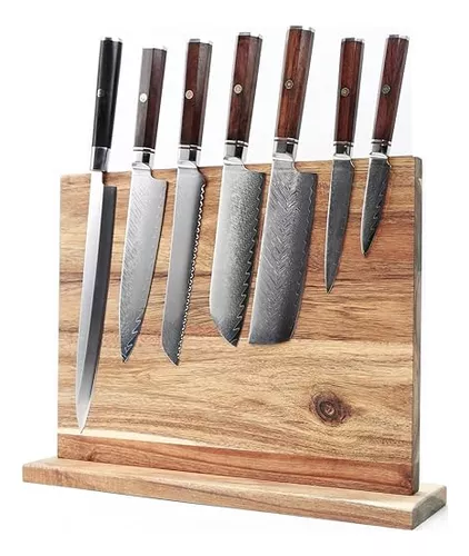 Soporte para cuchillos de madera con ranura - Una casa en el árbol