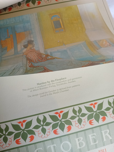 Calendário Antigo The Paintings Of Carl Larsson Colecionáve (Usado)