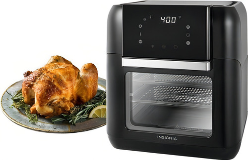 Freidora De Aire Gris Y Horno Digital De 10 Qts Insignia Color Negro