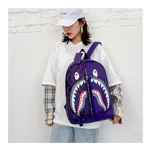 Bolso De Tiburón Bape Para Estudiante