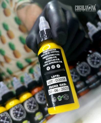 Imagen 6 de 7 de Tinta Tattoo Extreme Lemon Up X 1oz Tatuajes Tatuar