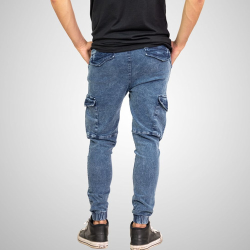 Pantalón Cargo De Jean Para Hombre