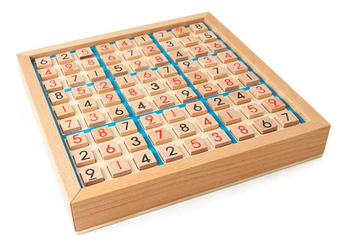 Juego De Mesa De Sudoku De Madera Con Forma De Rompecabezas