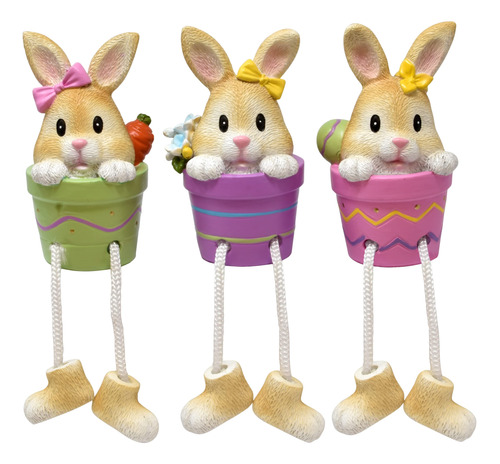 Juego De 3 Figuras De Conejo De Pascua Para Decoracin De Mes
