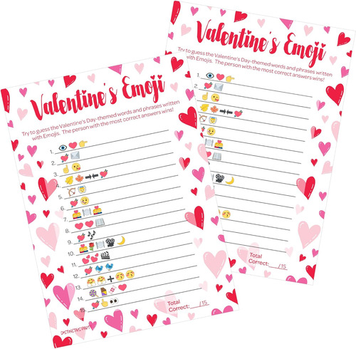 Distinctivs Juego De Emoji Fiesta Del Día De San Valentín -
