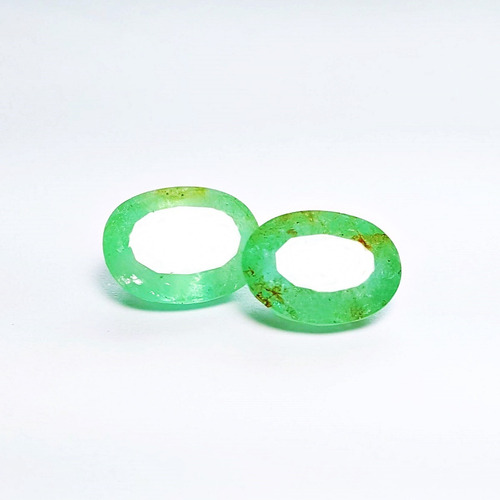 Esmeralda Natural, Par Lapidação Oval, 19,9 Ct