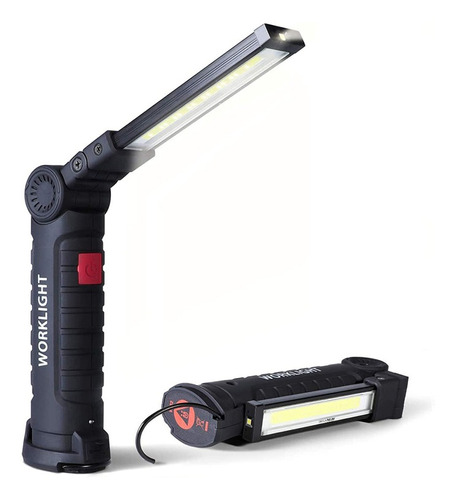 Linterna De Trabajo Led Plegable Recargable Con Imán