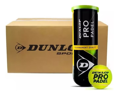 Caja De Pelotas Dunlop Padel Pro X3 - 24 Tarros