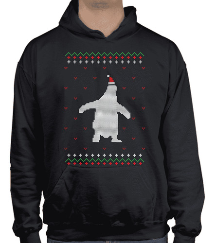 Sudadera Con Gorro - Pingüino Navidad - Regalo Navidad -ugly