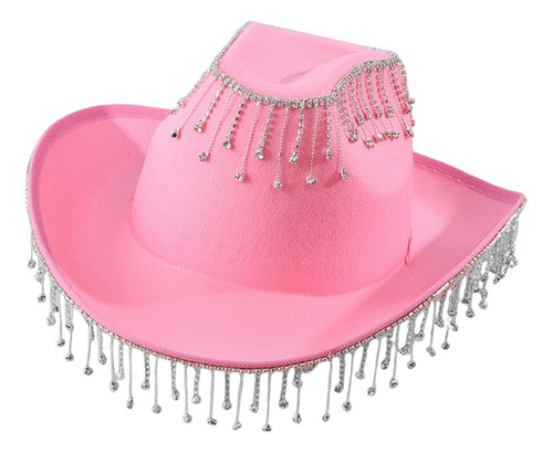 Sombrero De Cowboy Del Para Mujer, Tocado Con Borlas De