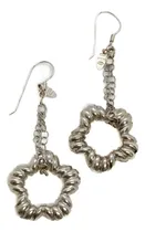 Comprar Par De Aros Colgantes Flores Plata 925