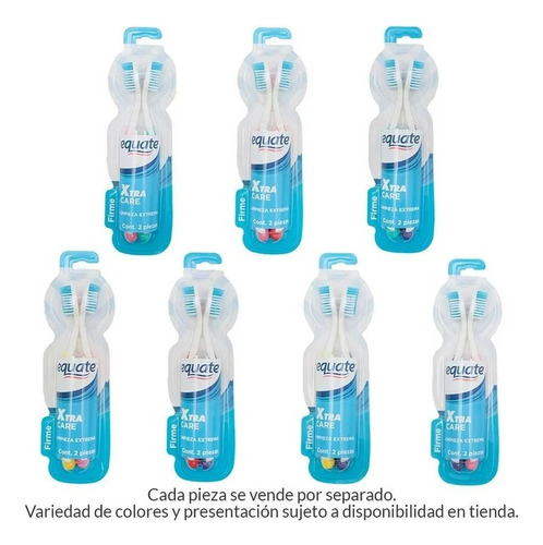 5 Pza Cepillo Dental Equate Xtra Care Firme Colores 2 Color Índigo