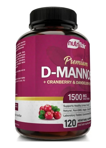 D-mannose D-manosa Nutriflair 1500mg 120 Capsulas Vegetarian
