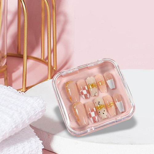 4 Soporte De Exhibición De Puntas De Uñas Caja De Rosa