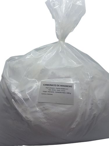 Imagen 2 de 5 de Carbonato De Magnesio Liviano 1/2 Kg - Químicaxquimicos