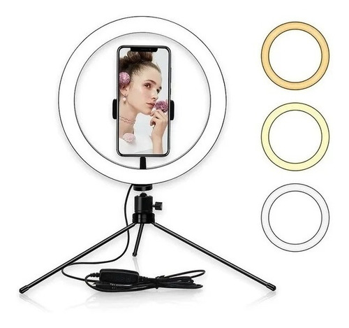 Ring Light 8 20cm Iluminação Profissional Led Selfie Tripé