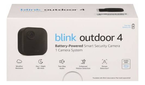 Blink Outdoor 4: Cámara De Seguridad Inalámbrica Inteligente Color Negro
