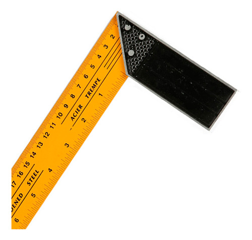 Escuadra Metalica Carpintero 90 Grados Regla 30cm 3 Piezas Color Multicolor