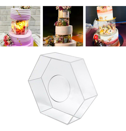 Soporte De Pastel De Acrílico Transparente Cilindro Display