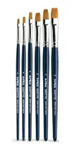 Comprar Set De 6 Pinceles Chatos Artisticos  Sinteticos Giotto 