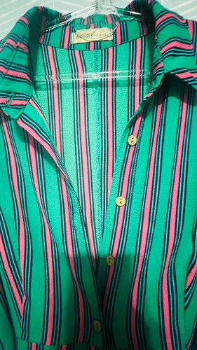 Kimono Camisa Vestido Largo Verde