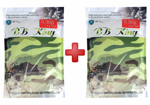 Kit 2 Bbs Airsoft Munição Plástica Bb King 0.30g 3330un.