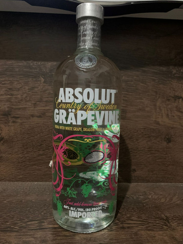 Vodka Absolut Raridade - Grapevine 1 L Lacrado Coleção Rara