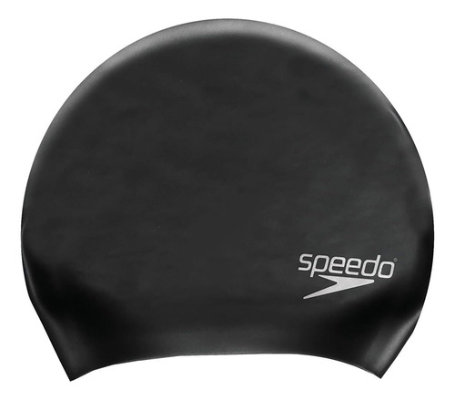 Speedo Gorro De Natación Unisex De Pelo Largo, Negro, Talla 