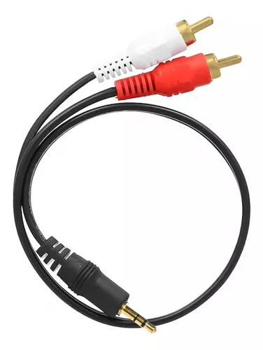 Cable Rca Audio 3 Metros 2 Rca 1 Auxiliar Macho 3.5 Mm - Electrolandia