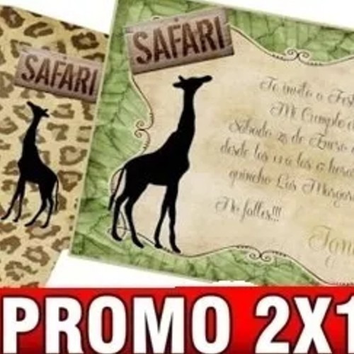 Kit Imprimible Safari Animales Cumpleaños Infantiles Selva