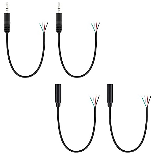 Ksopuert 4 Pcs Replacement 3.5mm Trrs Stereo Hombre Bjnsq