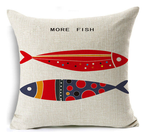 Funda De Almohada De Pescado 4pcs, Funda De Cojín