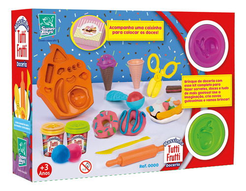 Kit Massinha De Modelar Tutti Frutti Doceria Com Acessorios