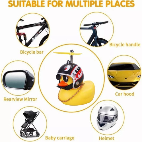4pcs Patito Amarillo Con Casco De Altavoz De Coche Y Bicicle