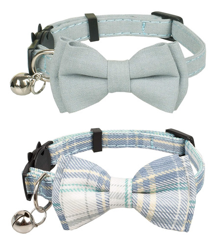 Gyapet Collar De Gato Breakaway Bowtie Seguridad Con Campana