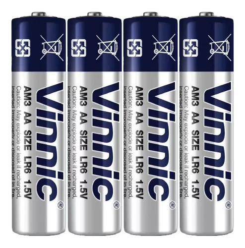 Pilas Alcalinas Doble Aa X4 Batería Calidad Vinnic 