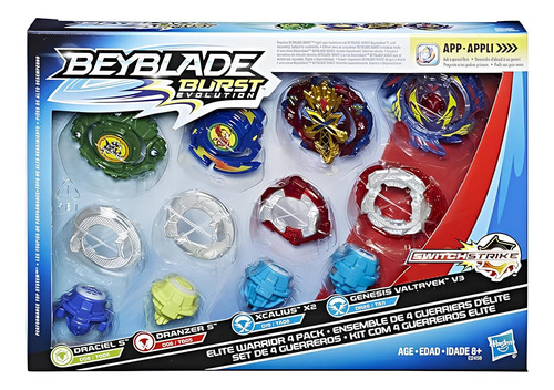 Beyblade Burst Evolution Guerrero De Élite - Paquete De 4 