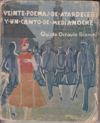 1926 Tapa Modernista Deco Artigas Milans Poesia Uruguay Raro