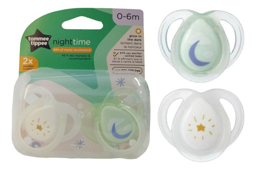 Chupete Tommee Tippee Night Time 0 A 6 Meses 