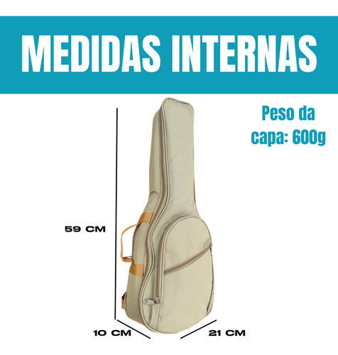 Capa Bag Mochila P/ Cavaquinho Super Luxo Acolchoada Mochila