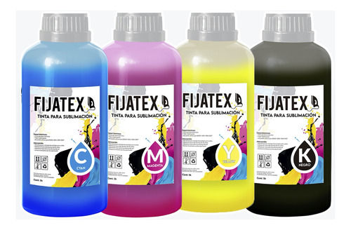 Tinta Para Sublimar Sublimacion Juego 4 Cmyk 1000ml Premium