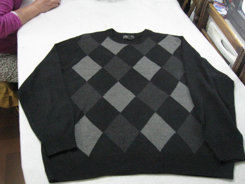 Sweater; Cuello Redondo Dockers Talla Xl Con Rombo Negro