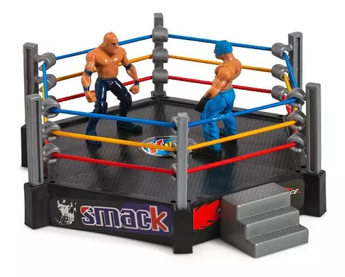 Luta Livre Mma Ring Com 4 Bonecos Miniatura Wwe Championship