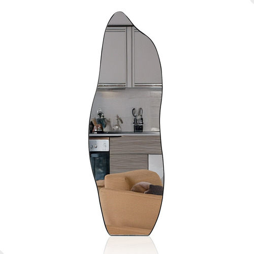 Espelho Orgânico 150x50cm Para Parede Com Moldura Mod Flame