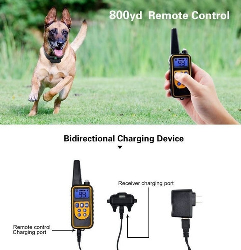 Collar De Choque Eléctrico Para Perro De Entrenamiento Color Negro