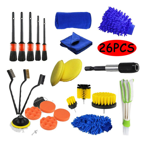 Kit De Cepillos Para Herramientas De Detalles Automotrices 2