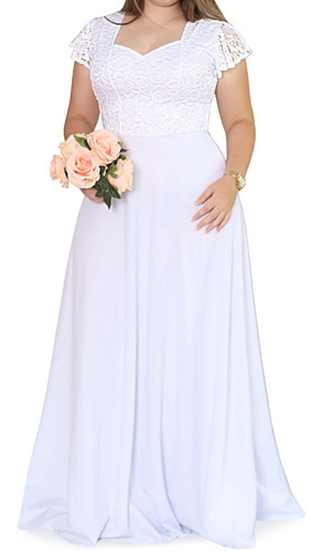 vestido de noiva plus size simples